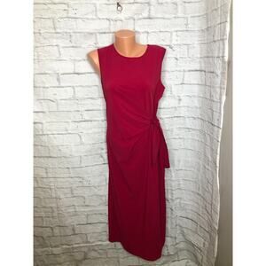 Gottex Women's Red Standard Luna Sleevelss Wrap Dress Size Medium